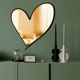 Wallity Ozgl517 Espejo Decorativo Dorado 43x48 cm Elegante Sofisticado Para Hogar